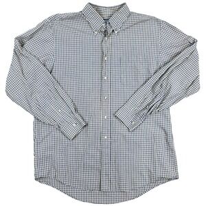 Lands End Prep Core Shirt Men 16.5 Button Front Regular Fit Classic Preppy Style